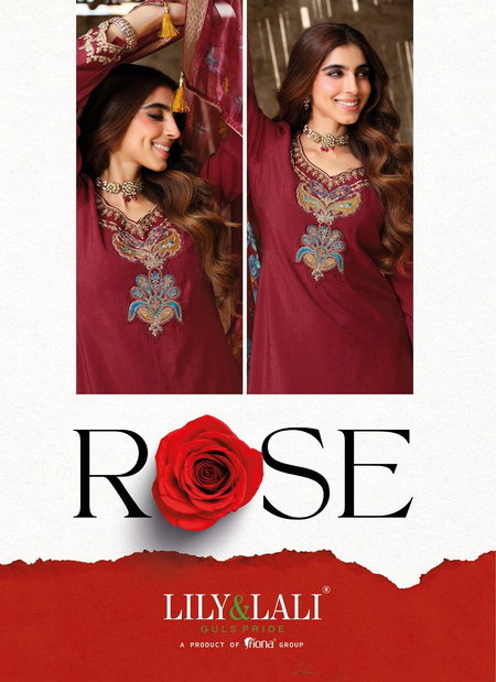 Rose By Lily And Lali Simmer Silk Online Kurti With Bottom Dupatta Wholesale